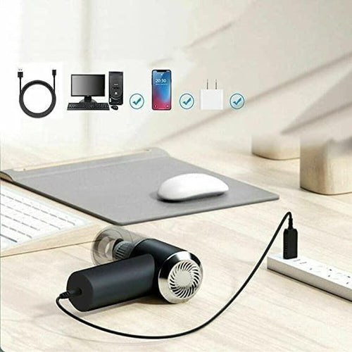 Portable Air Duster & Mini Vacuum Cleaner | 2-in-1 Wireless Cleaning Device