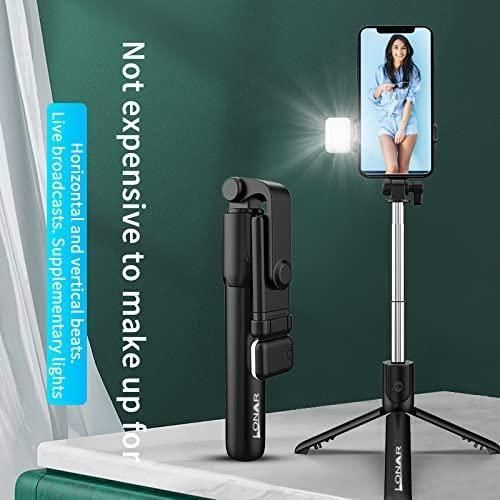 3-in-1 Extendable Selfie Stick Tripod with Bluetooth Remote & LED Flash